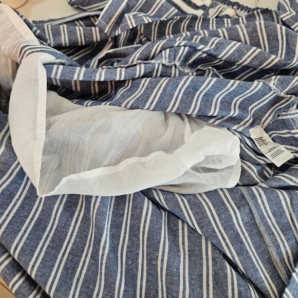 NWOT Emerson Fry Love Tomas Santiago XS/S Maxi Dress Blue Striped Cottagecore - Picture 7 of 10